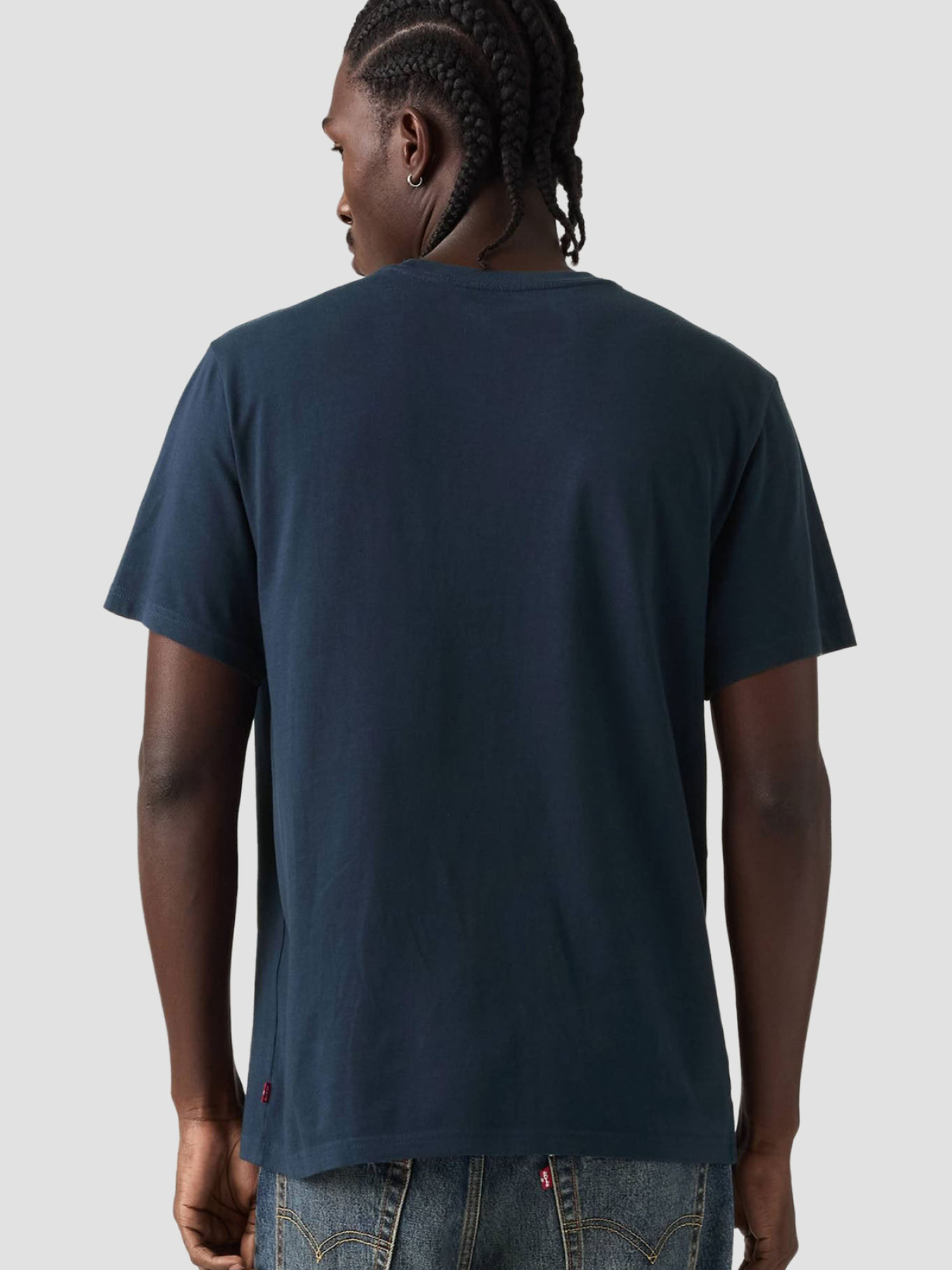 Мужская темно-синяя футболка модель 16143;2404 Фото