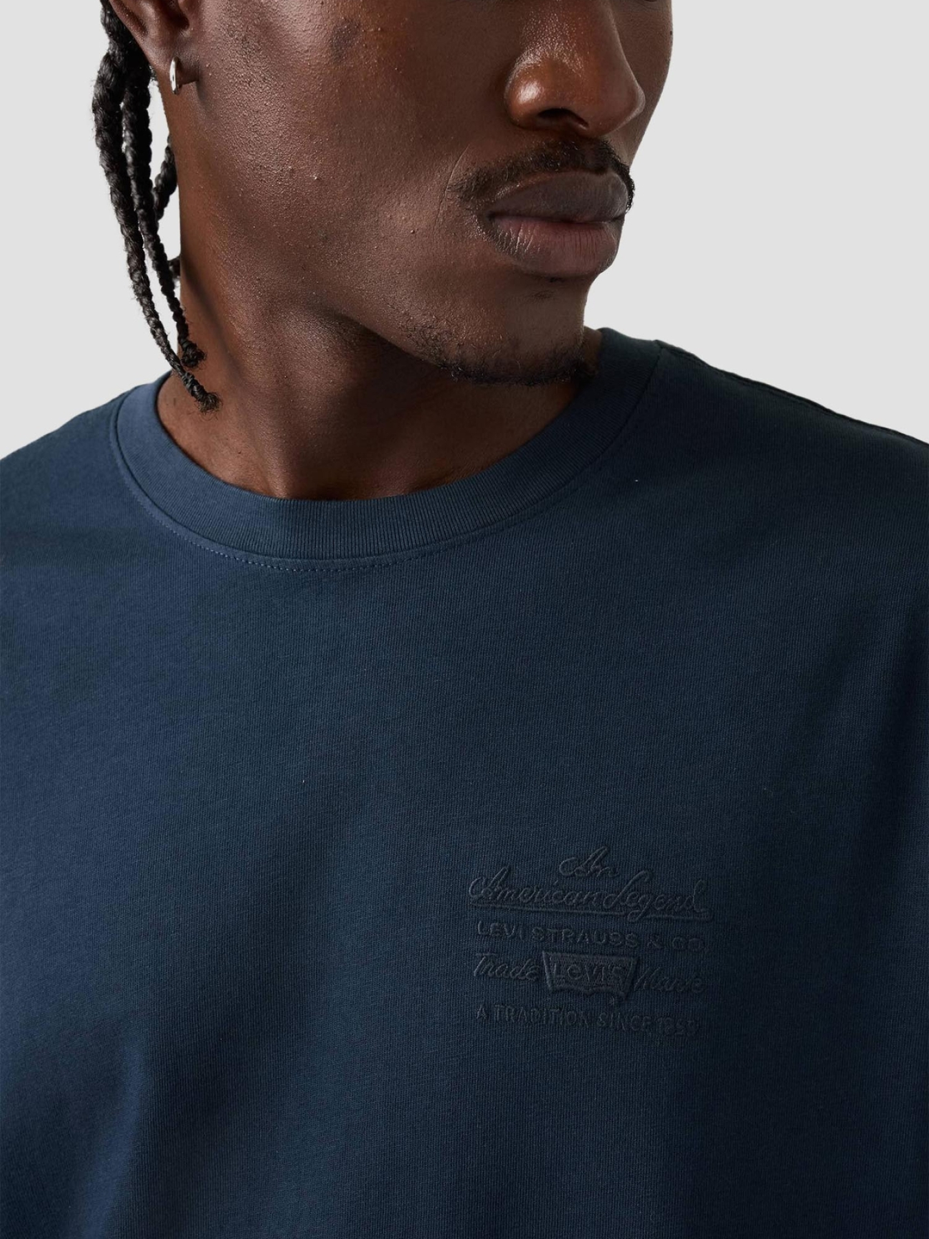 Мужская темно-синяя футболка модель 16143;2404 Фото