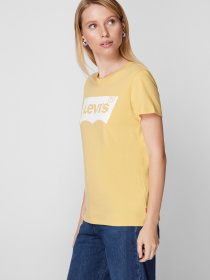 Жіноча жовта футболка модель 17369;0778 Фото