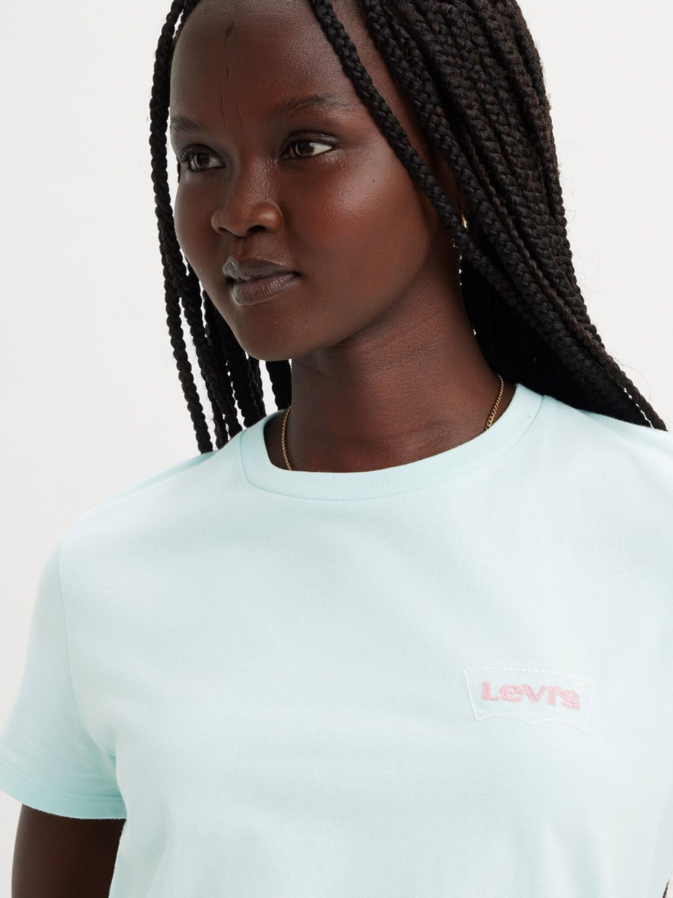 Жіноча блакитна футболка модель 17369;2455 Фото