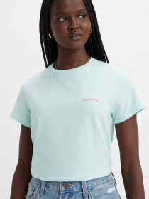 Жіноча блакитна футболка модель 17369;2455 Фото