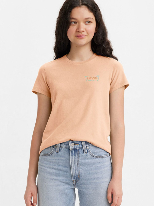 Жіноча персикова футболка модель 17369;2456 Фото