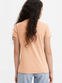 Жіноча персикова футболка модель 17369;2456 Фото