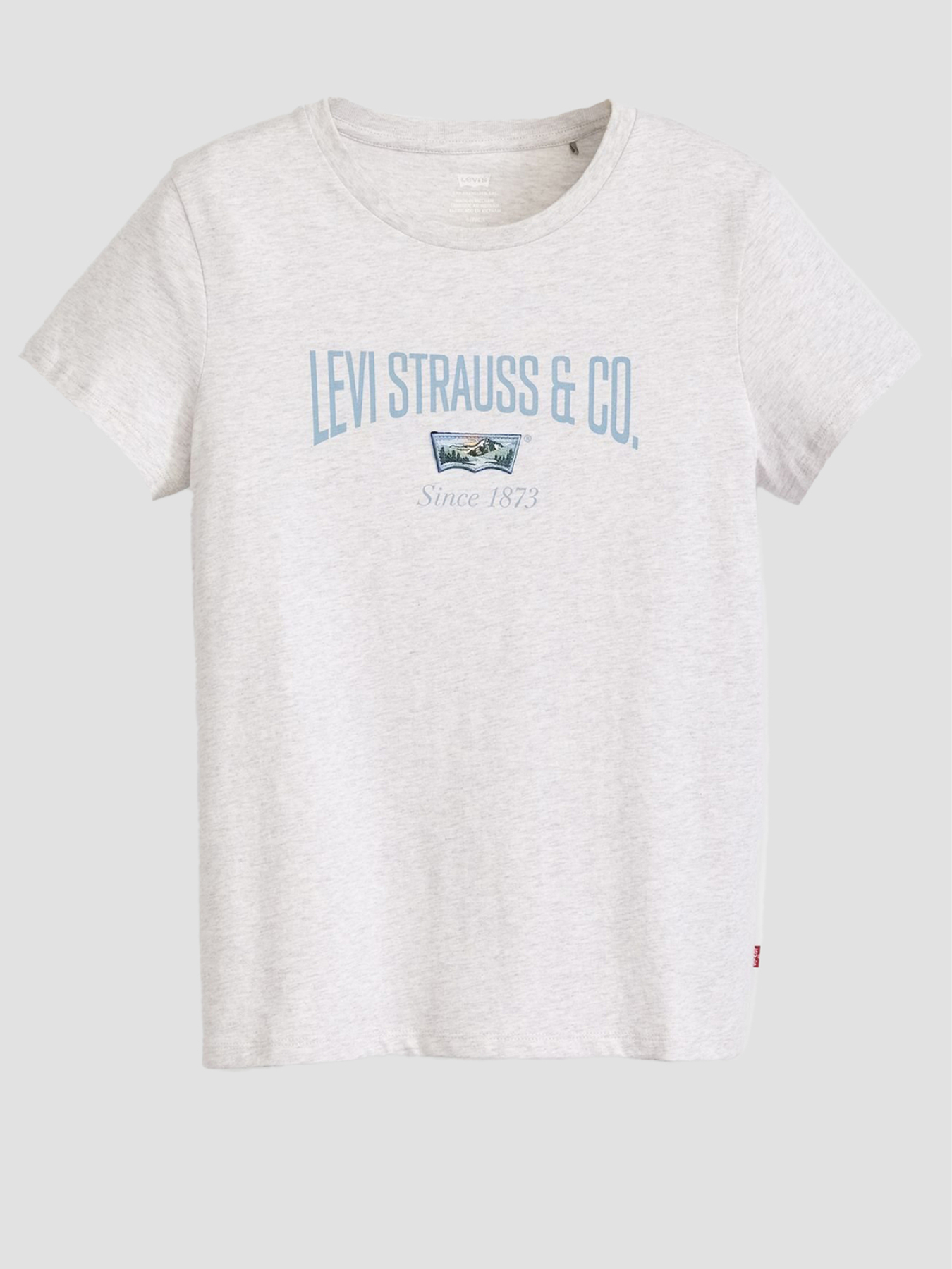 Жіноча світло-сіра футболка модель 17369;2800 Фото