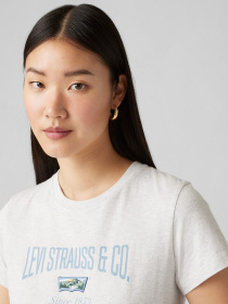 Жіноча світло-сіра футболка модель 17369;2800 Фото