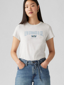 Жіноча світло-сіра футболка модель 17369;2800 Фото