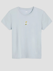 Жіноча блакитна футболка модель 17369;3009 Фото