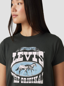 Жіноча чорна футболка модель 17369;3023 Фото