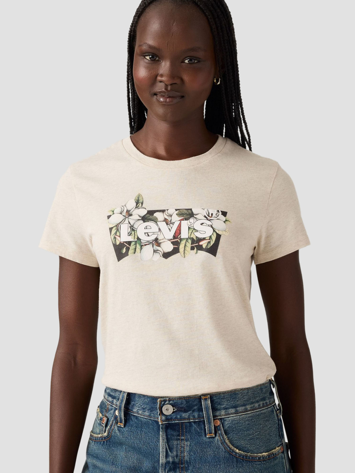 Жіноча бежева футболка модель 17369;3184 Фото