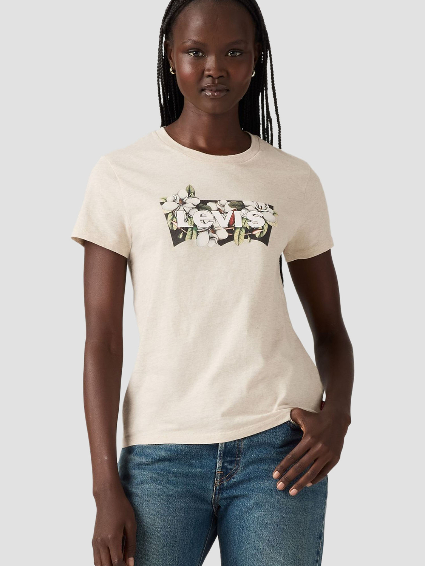 Жіноча бежева футболка модель 17369;3184 Фото