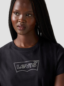 Жіноча чорна футболка модель 17369;3272 Фото