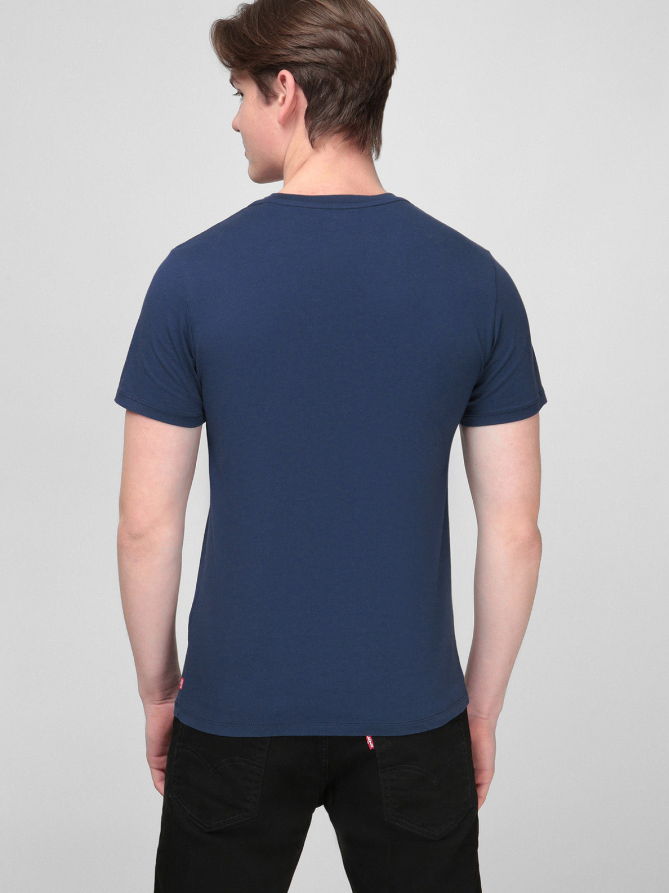 Мужская синяя футболка модель 17783;0139 Фото