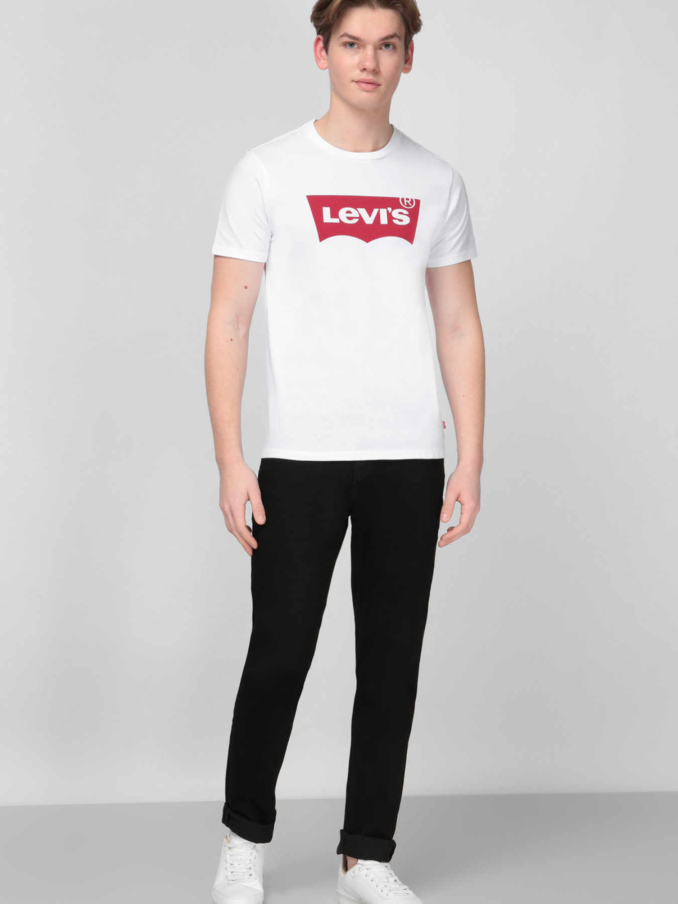 Чоловіча біла футболка модель 17783;0140 Фото