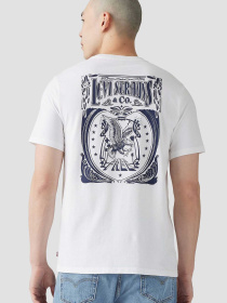 Мужская белая футболка модель 22491;1855 Фото