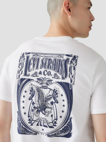 Мужская белая футболка модель 22491;1855 Фото