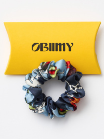 Резинка для волос из натурального шелка "Маковый цвет" Obiimy модель R-10 Фото