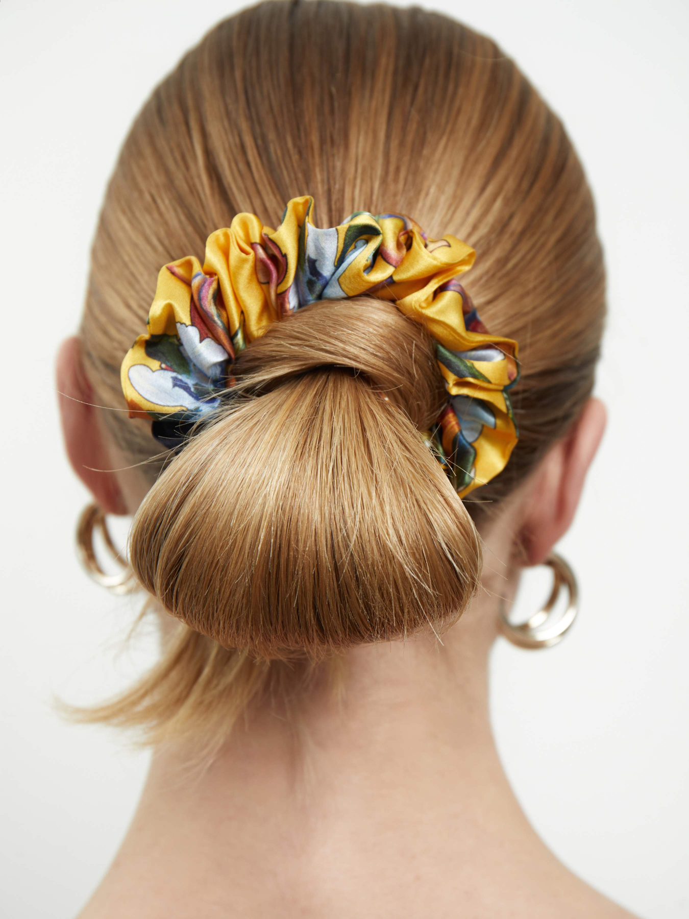 Резинка для волосся з натурального шовку "Поцілунок Сонця" Obiimy модель R-12 Фото