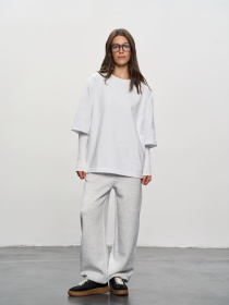 Футболка унісекс білого кольору ТМ РОЗА модель 241201_white Фото