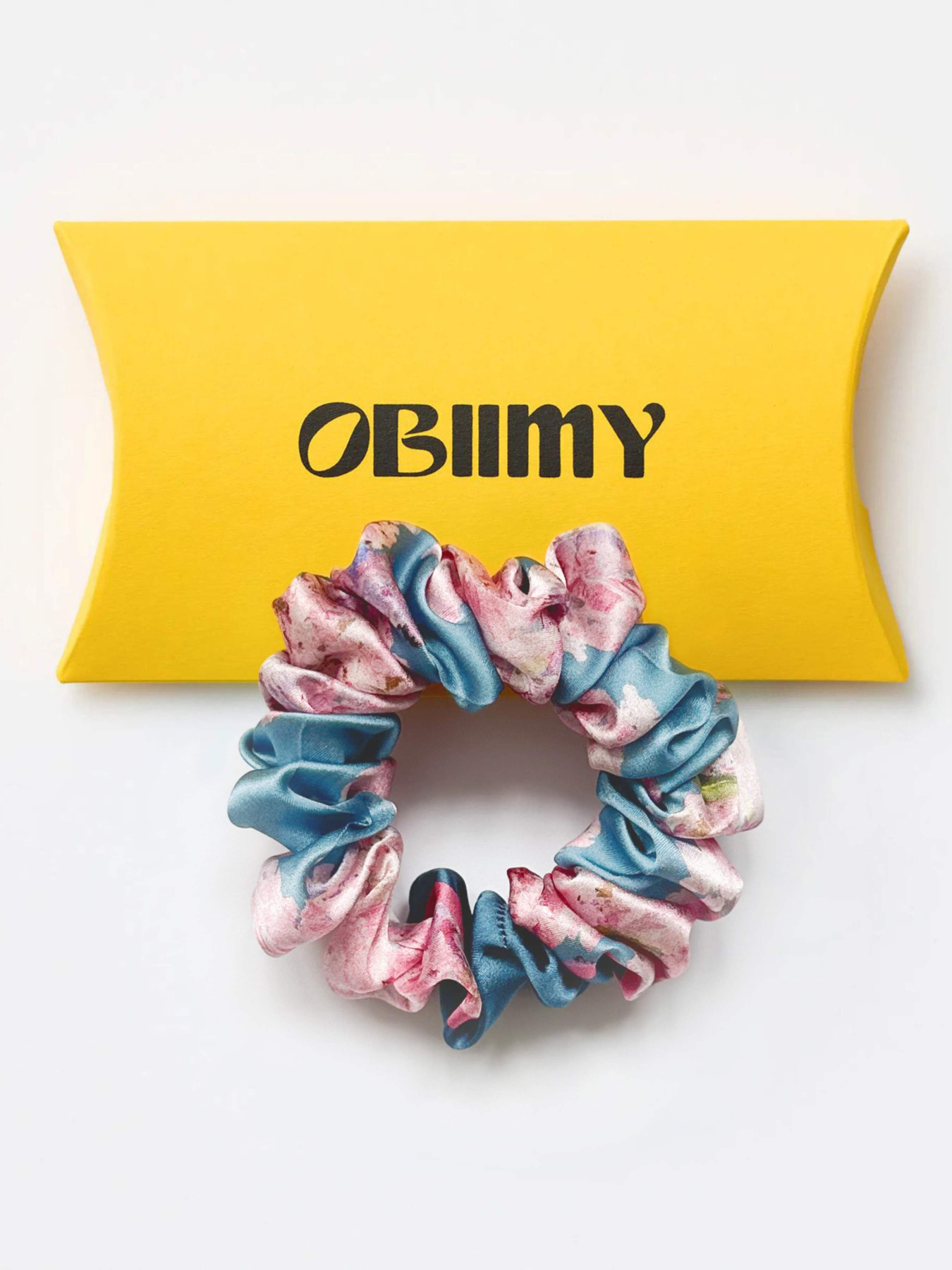 Резинка для волосся з натурального шовку "Щирі почуття" Obiimy модель R-13 Фото