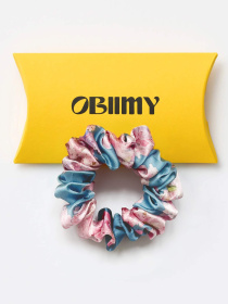 Резинка для волосся з натурального шовку "Щирі почуття" Obiimy модель R-13 Фото