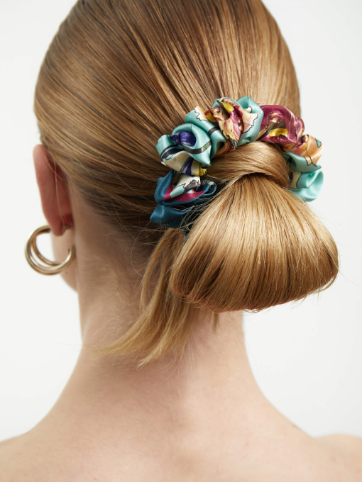 Резинка для волос из натурального шелка "Пробуждение" Obiimy модель R-14 Фото