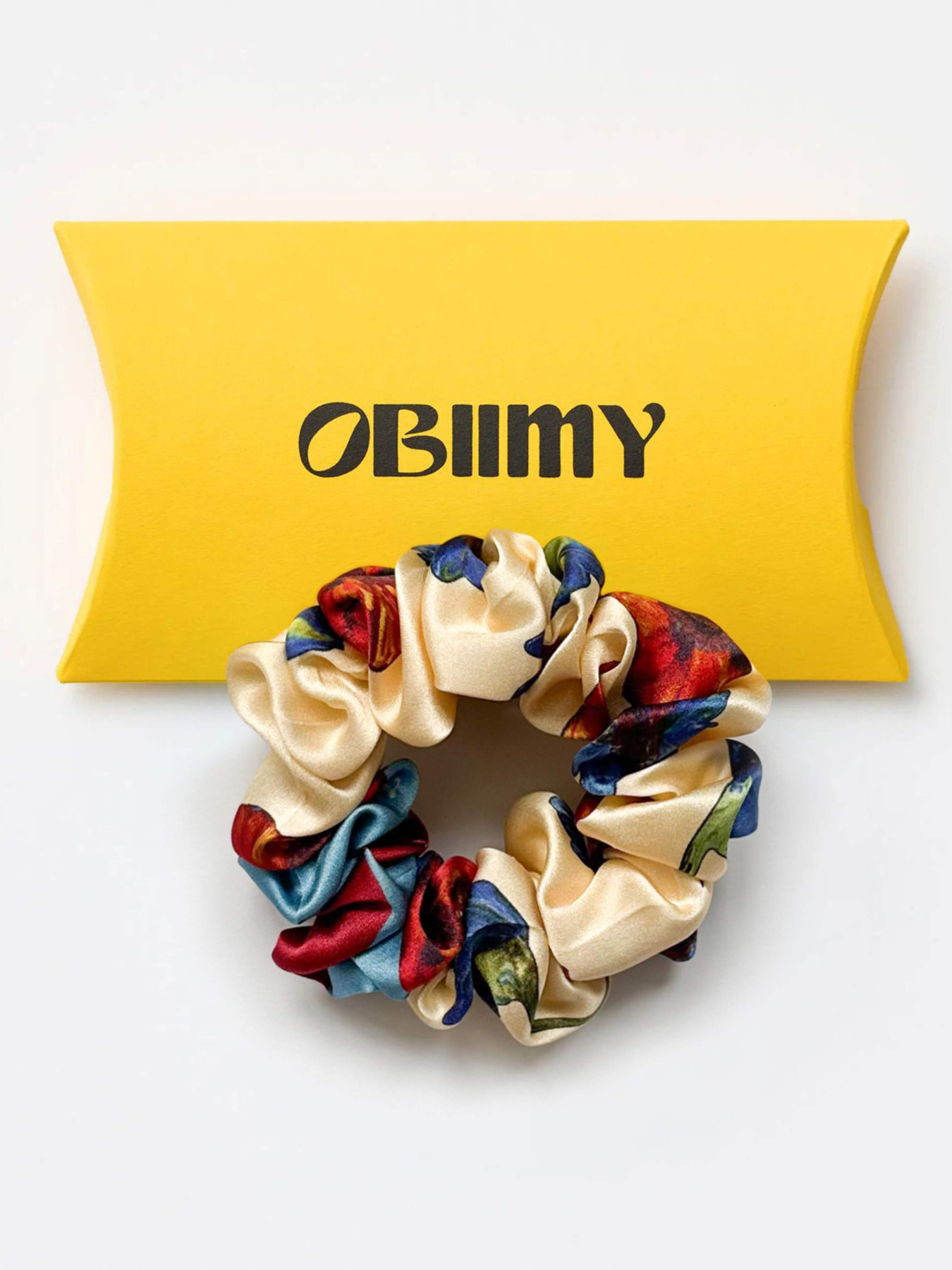 Резинка для волосся з натурального шовку "Закоханість" Obiimy модель R-15 Фото