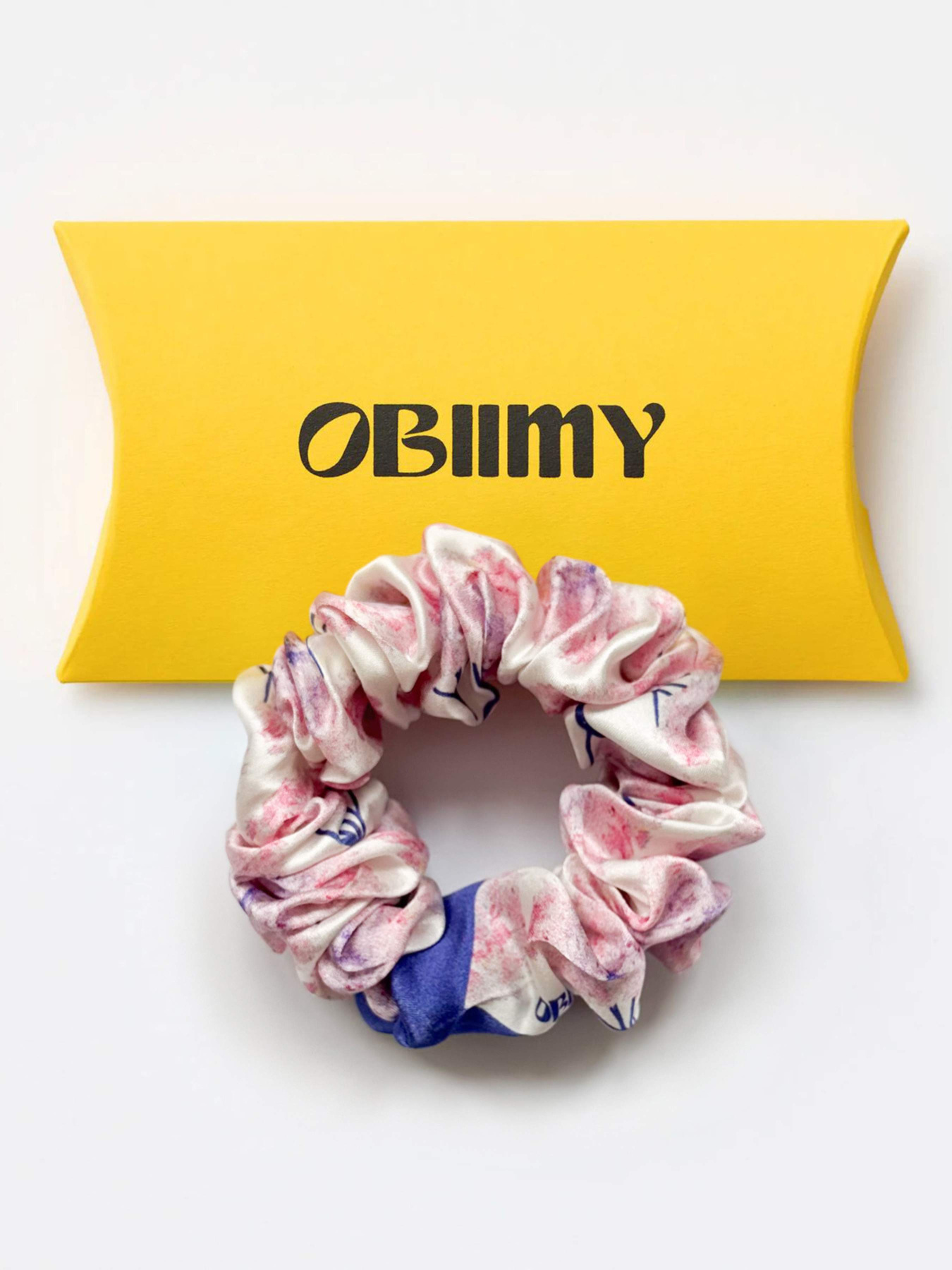 Резинка для волос из натурального шелка "Водоворот чувств" Obiimy модель R-18 Фото