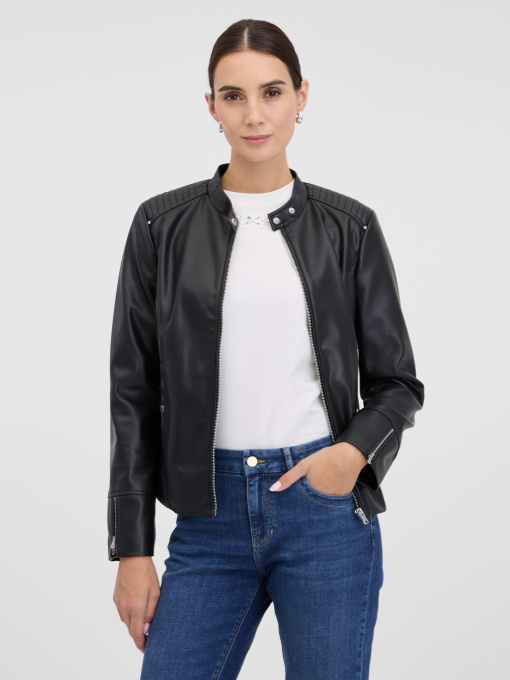 Куртка женская из искусственной кожи прямого кроя черная ORSAY (0800171 660000) модель 0800171-660000 Фото