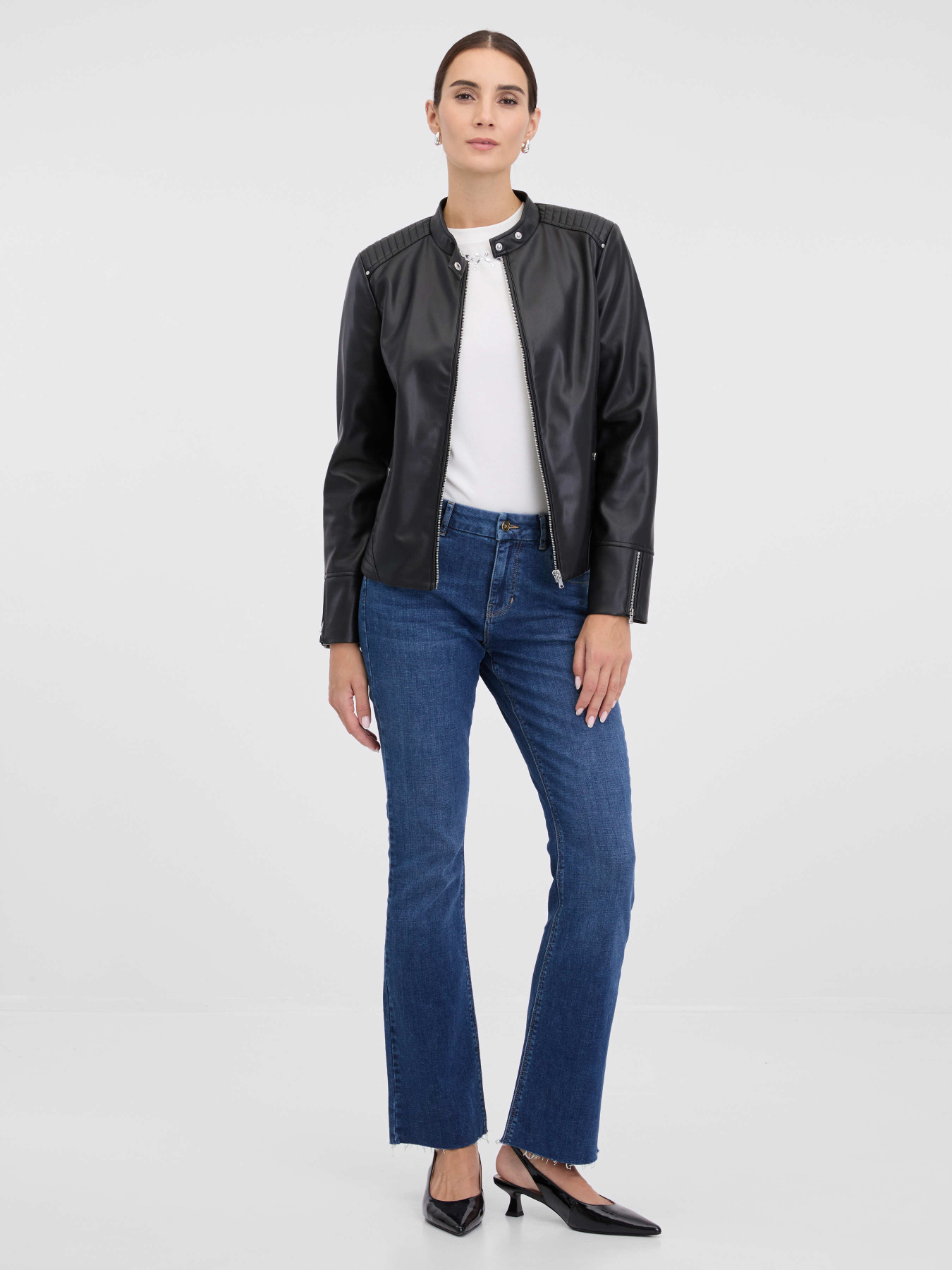 Шкіряна куртка Orsay модель 0800171-660000 Фото