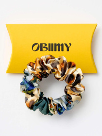 Резинка для волосся з натурального шовку "Сміливий дотик" Obiimy модель R-22 Фото