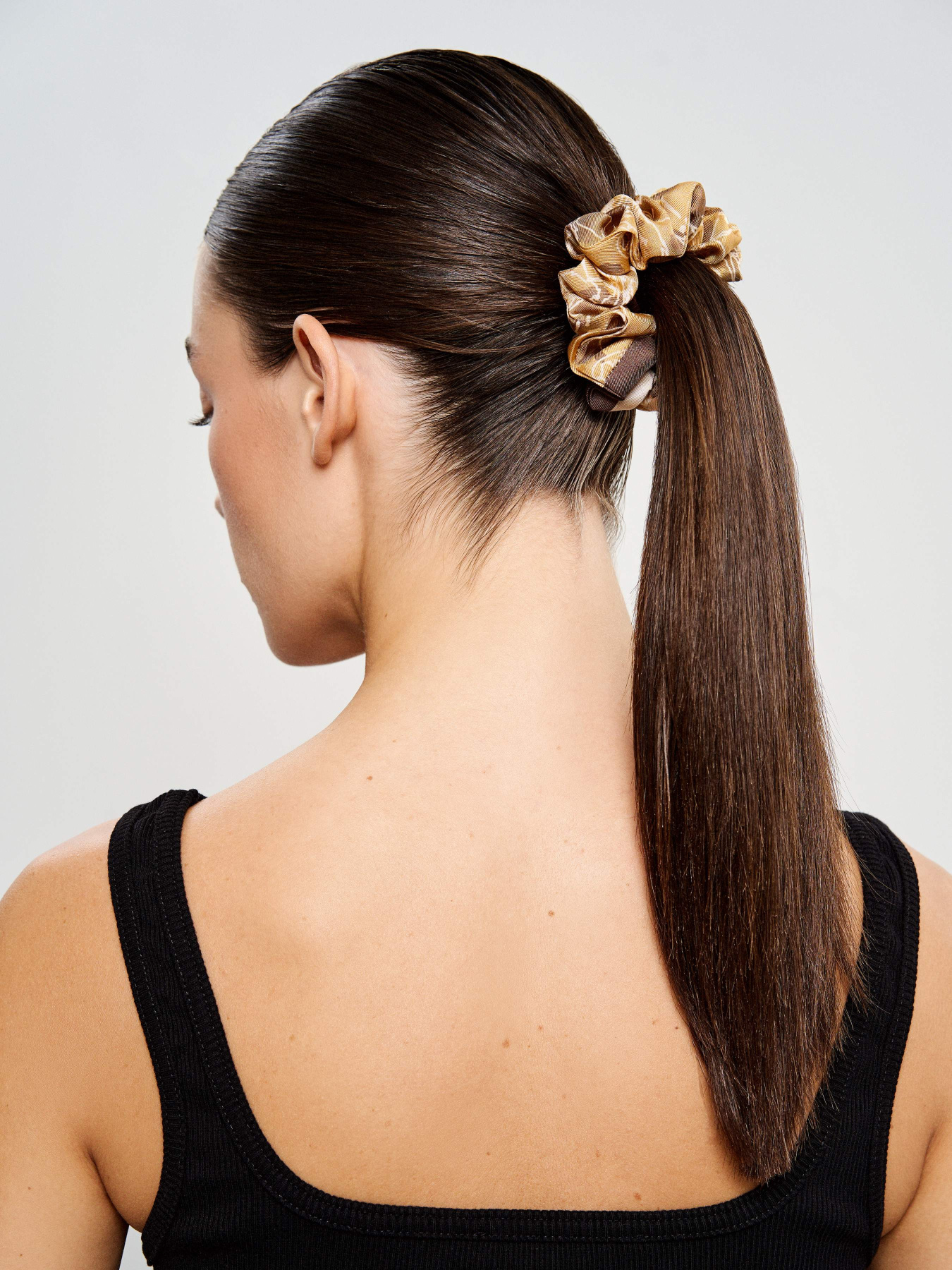 Резинка для волосся з натурального шовку "Баланс" Obiimy модель R-23 Фото