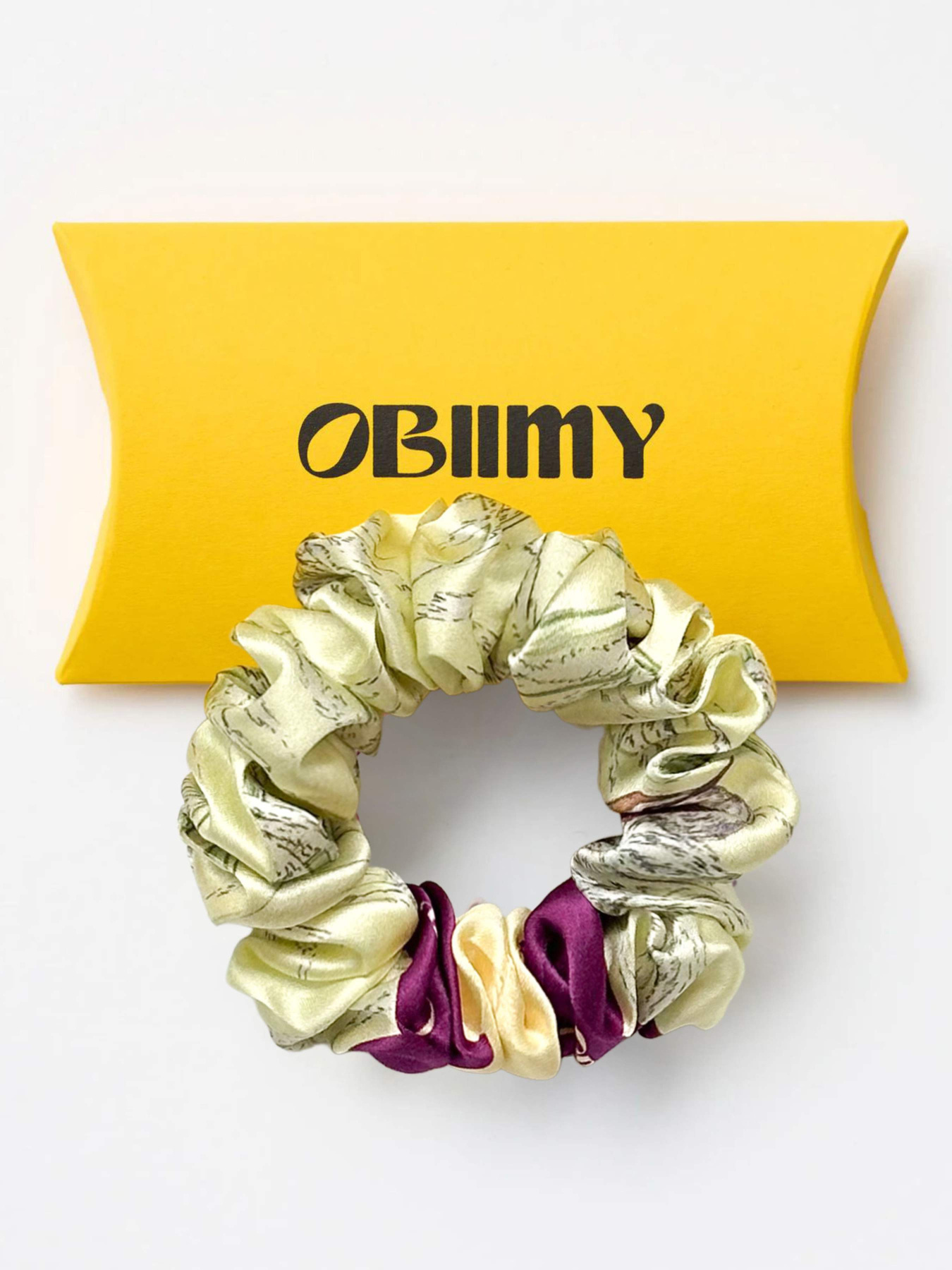 Резинка для волос из натурального шелка "Тишина сердца" Obiimy модель R-29 Фото