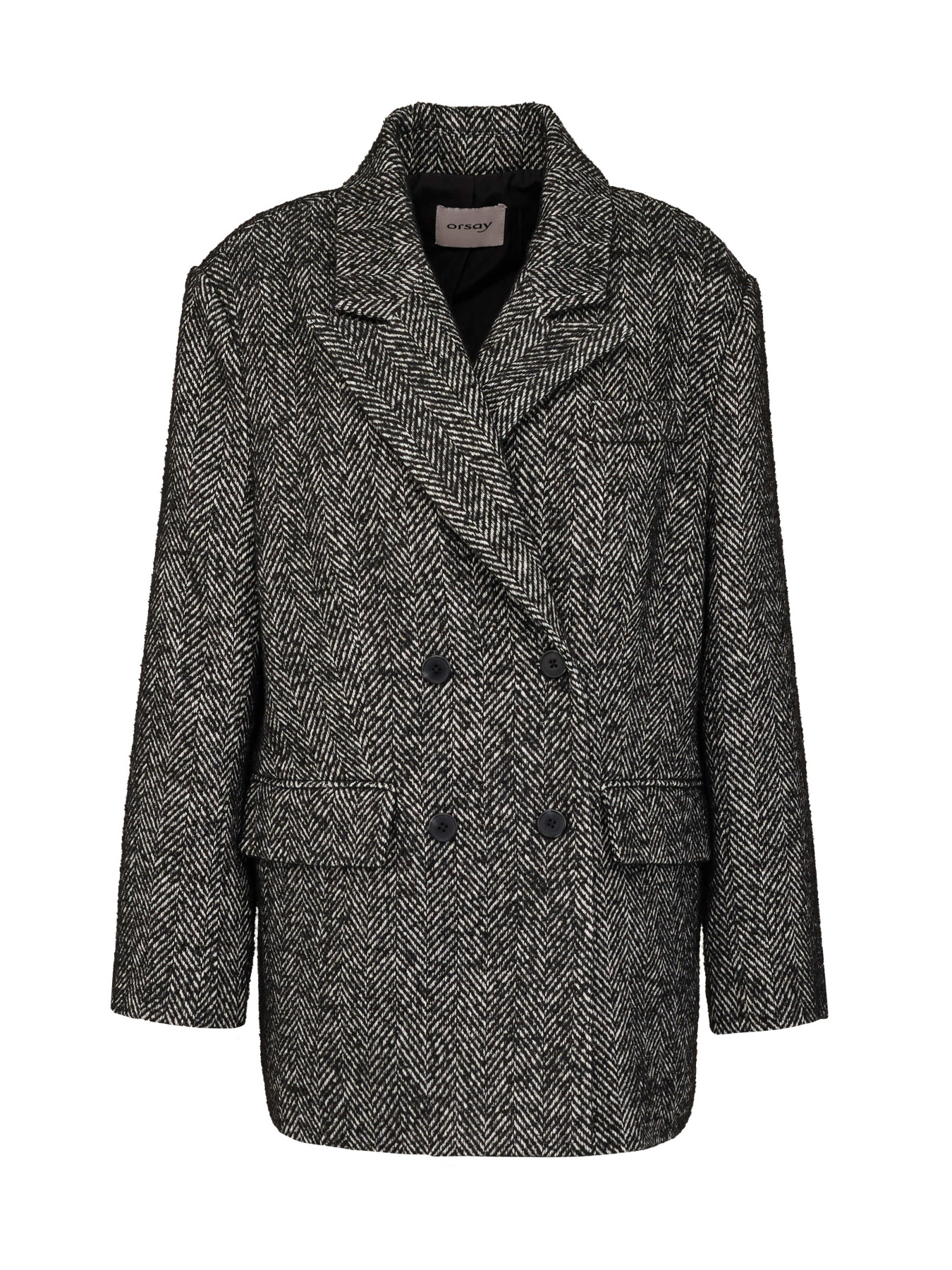 Пальто женское двубортное короткое серое ORSAY (1002110 X19-3911) модель 1002110-X19-3911 Фото
