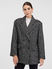 Пальто женское двубортное короткое серое ORSAY (1002110 X19-3911) модель 1002110-X19-3911 Пальто женское двубортное короткое серое ORSAY (1002110 X19-3911) модель 1002110-X19-3911 Фото