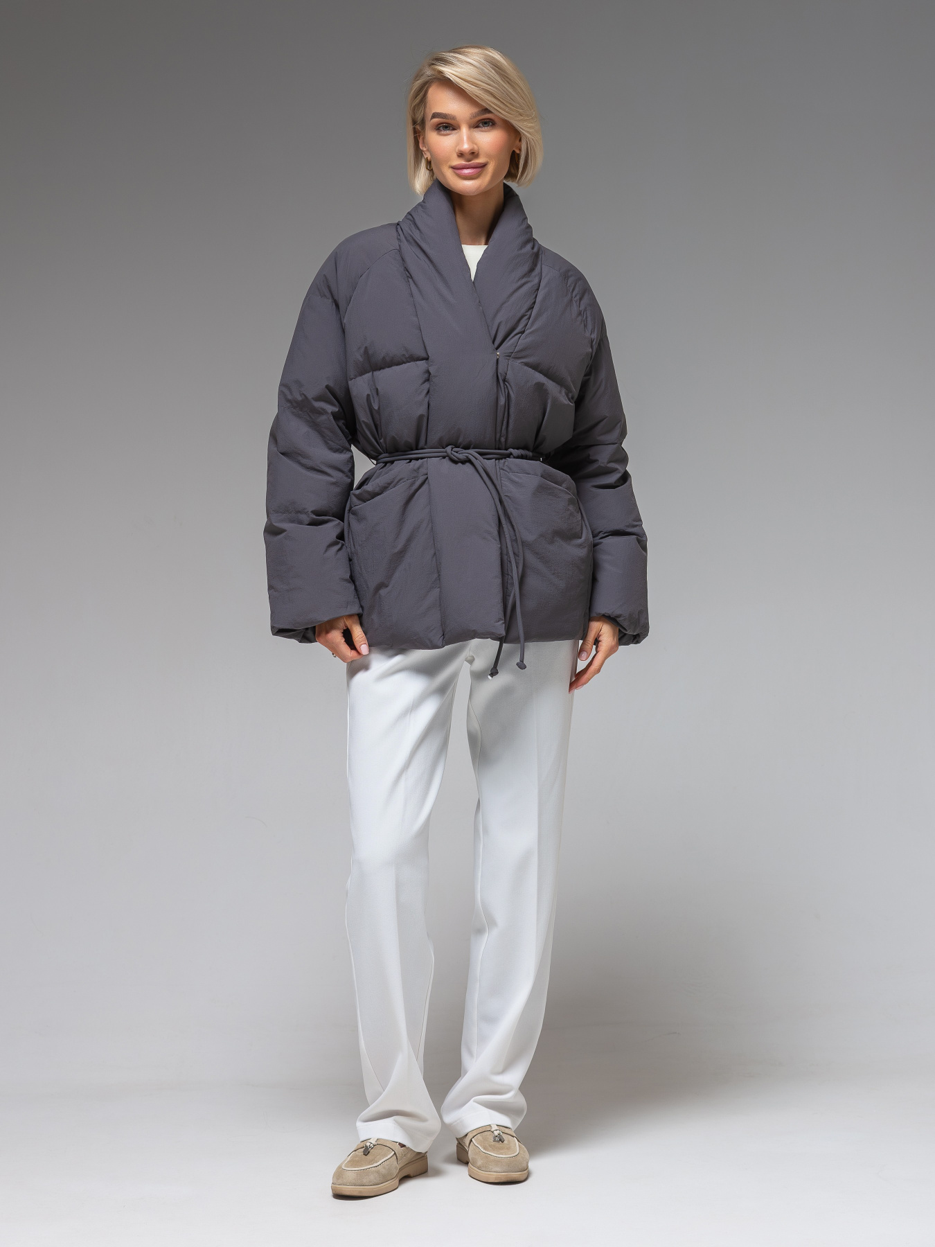 Демісезонна куртка VIVA WEAR модель 186-gray Фото