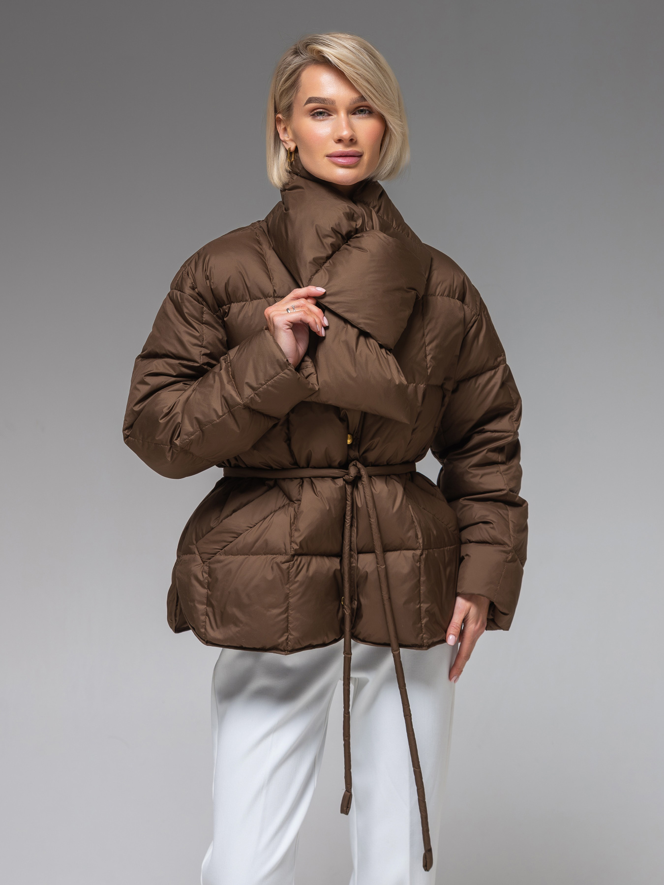 Демісезонна жіноча куртка ультралегка весна-осінь Viva Wear модель 283 модель 283-brown Фото