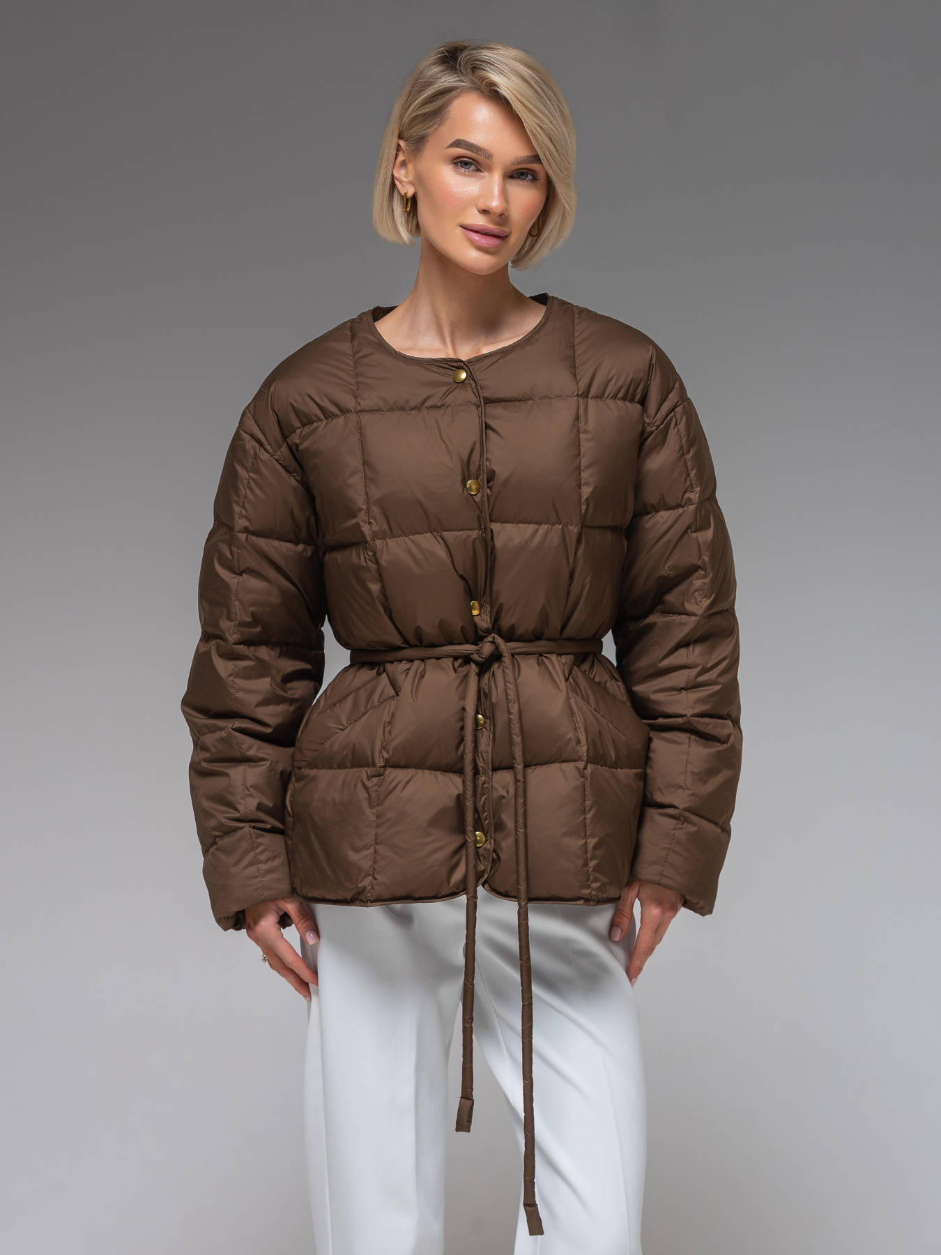 Демісезонна куртка VIVA WEAR модель 283-brown Фото