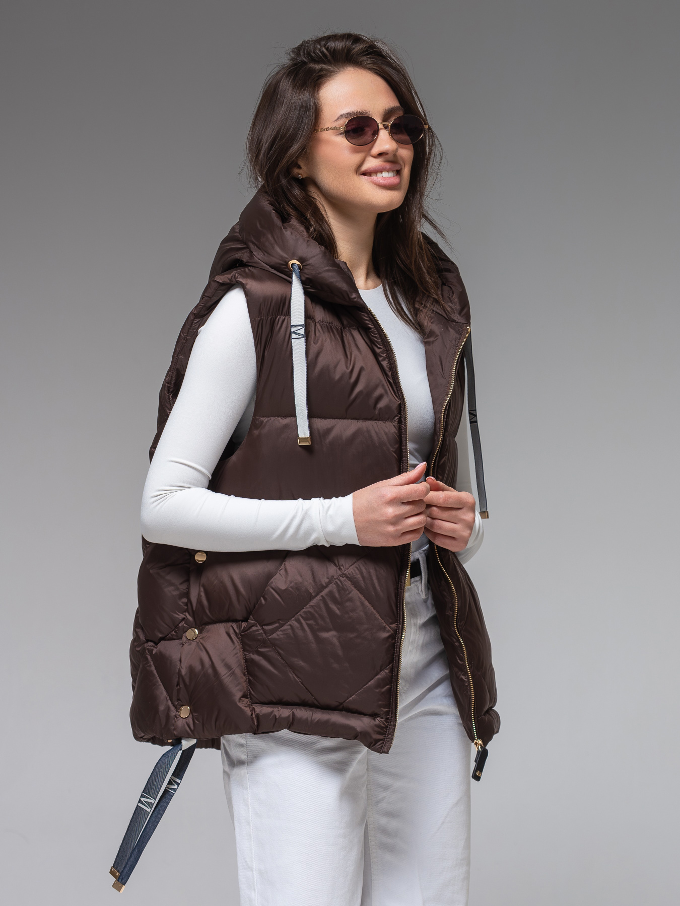 Утепленный жилет VIVA WEAR модель 8810-chocolate Фото