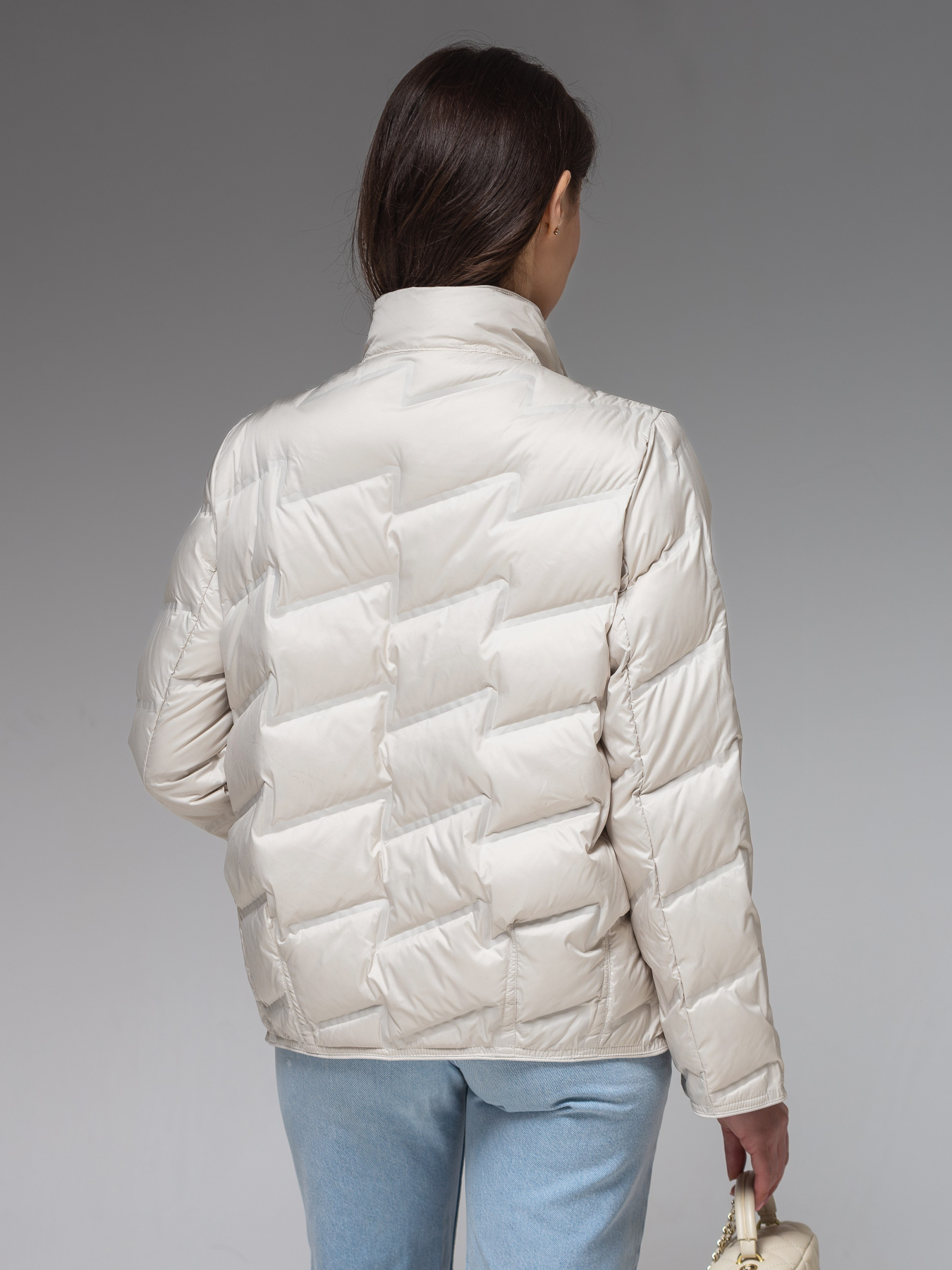 Демісезонна жіноча куртка ультралегка весна-осінь Viva Wear модель 6309 модель 6309-milky Фото