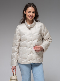 Демісезонна жіноча куртка ультралегка весна-осінь Viva Wear модель 6309 модель 6309-milky Фото