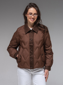 Демісезонна жіноча куртка ультралегка весна-осінь Viva Wear модель 9011 модель 9011-brown Фото