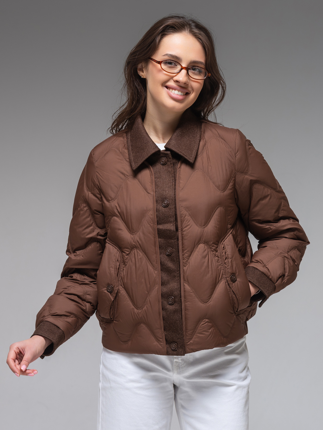 Демісезонна куртка VIVA WEAR модель 9011-brown Фото