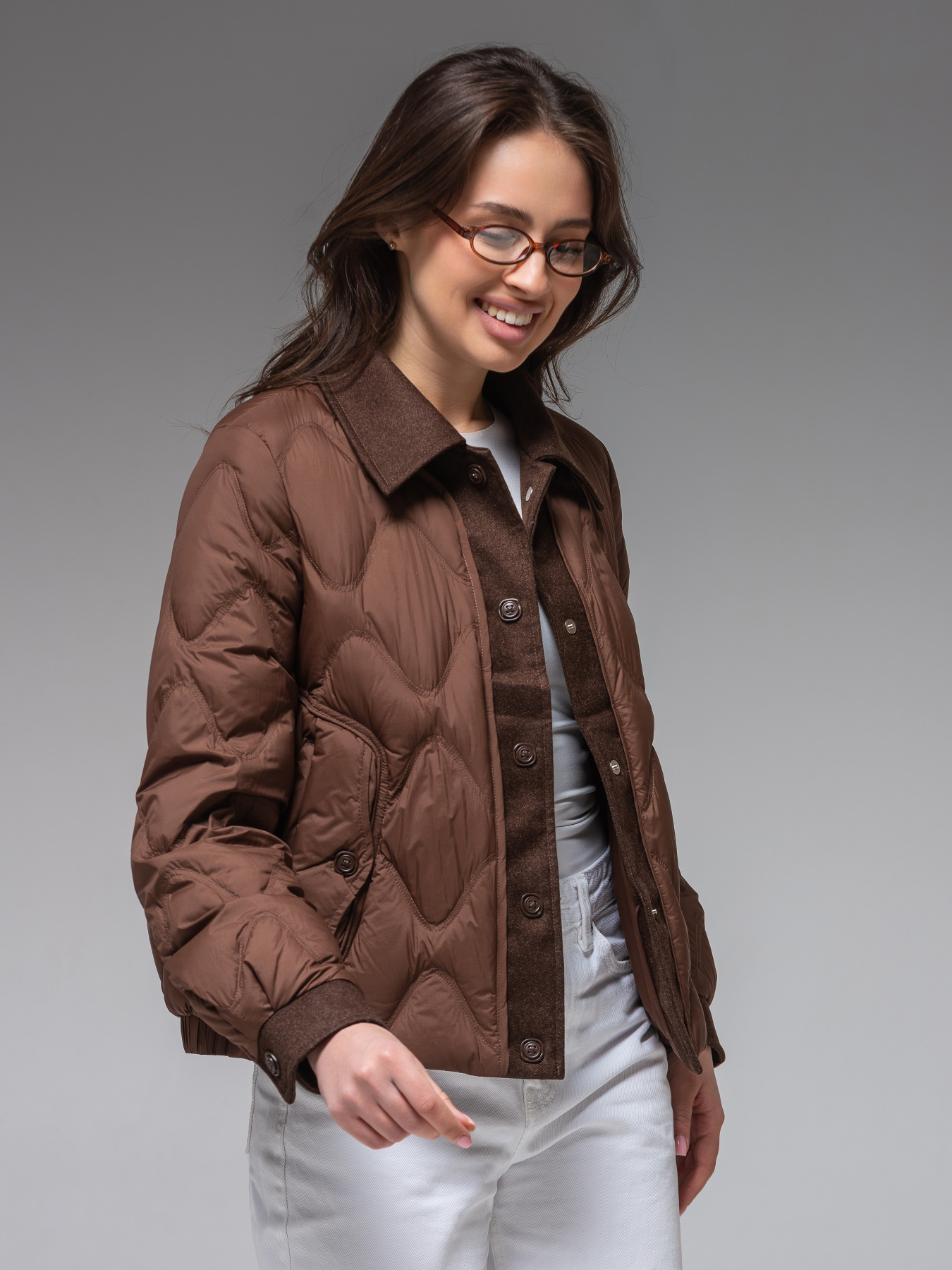 Демісезонна куртка VIVA WEAR модель 9011-brown Фото