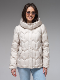 Демисезонная куртка VIVA WEAR модель 6538-milky Фото