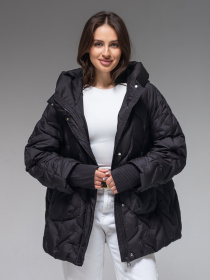 Женская демисезонная куртка ультралегкая весна-осень Viva Wear модель 6578 модель 6578-black Женская демисезонная куртка ультралегкая весна-осень Viva Wear модель 6578 модель 6578-black Фото