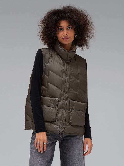 Жилет VIVA WEAR модель 8899 модель 8899-brown-milky Фото