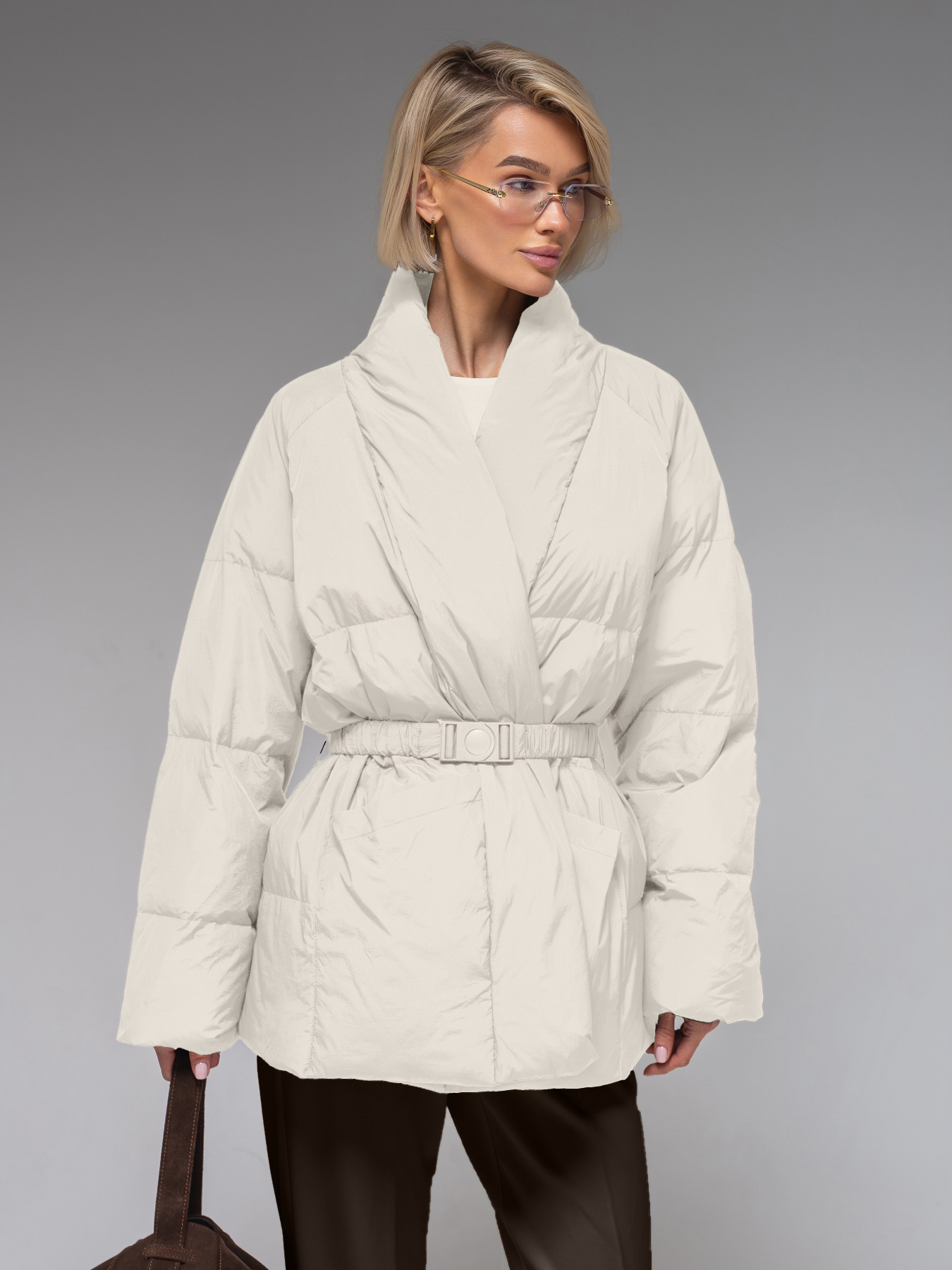 Демісезонна куртка VIVA WEAR модель 8866-white Фото