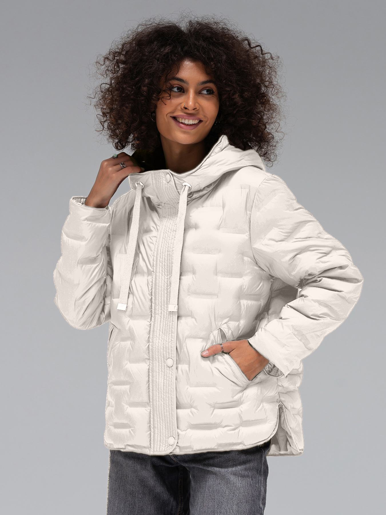 Демісезонна куртка VIVA WEAR модель 6518-white Фото