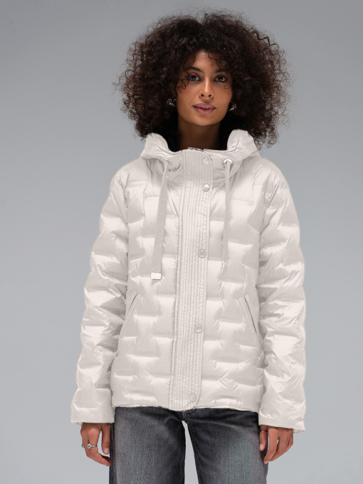 Демисезонная куртка VIVA WEAR модель 6518-white Фото