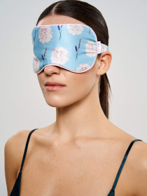 Маска для сна из итальянского шелка "Нежность" Obiimy модель M-4 Фото